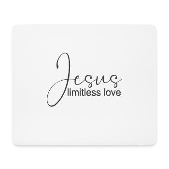 Conception chrétienne Jésus, amour sans limites - Tapis de souris (format paysage) - blanc - Devant