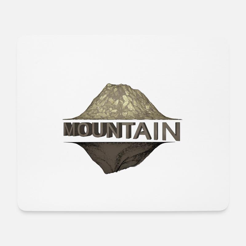 Berg - Mousepad (Querformat) - Weiß