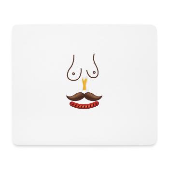 Der Wurstbiermann - Mousepad (Querformat) - Weiß - Vorne