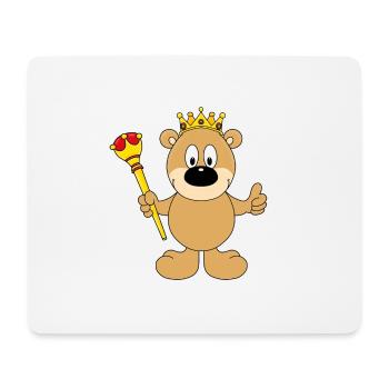 TEDDYBÄR - BÄR - TEDDY - KÖNIG - KÖNIGIN - Mousepad (Querformat) - Weiß - Vorne