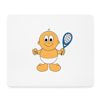 BABY - KIND - NACHWUCHS - TENNIS - SPORT - Mousepad (Querformat) - Weiß - Vorne