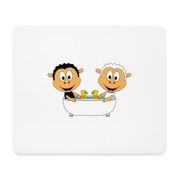 SCHAFE - SHEEPS - BADEWANNE - TIERE - KINDER - Mousepad (Querformat) - Weiß - Vorne