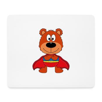 SUPERHELD - TEDDYBÄR - TEDDY - KIND - BABY - Mousepad (Querformat) - Weiß - Vorne
