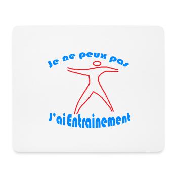 je ne peux pas j'ai entrainement - Tapis de souris (format paysage) - blanc - Devant