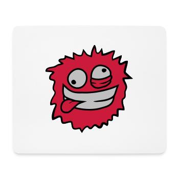 Haariges Monster Gesicht - Mousepad (Querformat) - Weiß - Vorne