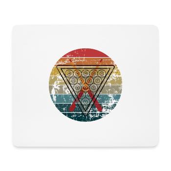 Billiard Retro - Mousepad (Querformat) - Weiß - Vorne