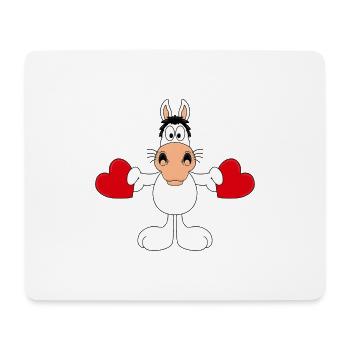 PFERD - SCHIMMEL - LIEBE - LOVE - TIER - PONY - Mousepad (Querformat) - Weiß - Vorne