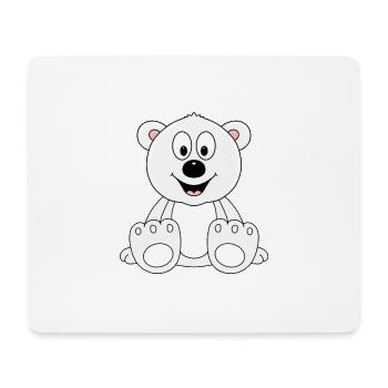 EISBÄR - BÄR - TEDDY - KIND - BABY - TIERISCH - Mousepad (Querformat) - Weiß - Vorne