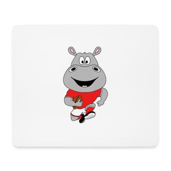 AMERICAN FOOTBALL - NILPFERD - FLUSSPFERD - HIPPO - Mousepad (Querformat) - Weiß - Vorne