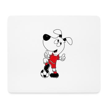 HUND - FUßBALL - SPORT - TIER - KIND - BABY - Mousepad (Querformat) - Weiß - Vorne