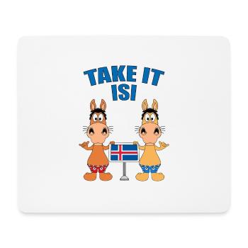 PFERDE - ISLANDPFERDE - REITEN - TAKE IT ISI - Mousepad (Querformat) - Weiß - Vorne