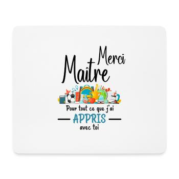 Merci maître pour tout ce que j'ai appris avec toi - Tapis de souris (format paysage) - blanc - Devant