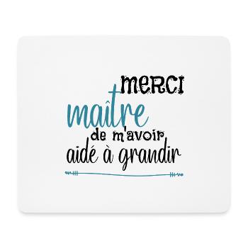 Merci maître de m'avoir aidé à grandir - Tapis de souris (format paysage) - blanc - Devant
