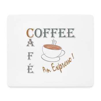 Coffee Café Expresso - Tapis de souris (format paysage) - blanc - Devant