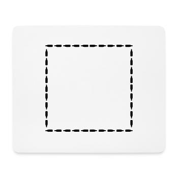 Quadrat Bierflaschen Rahmen - Mousepad (Querformat) - Weiß - Vorne