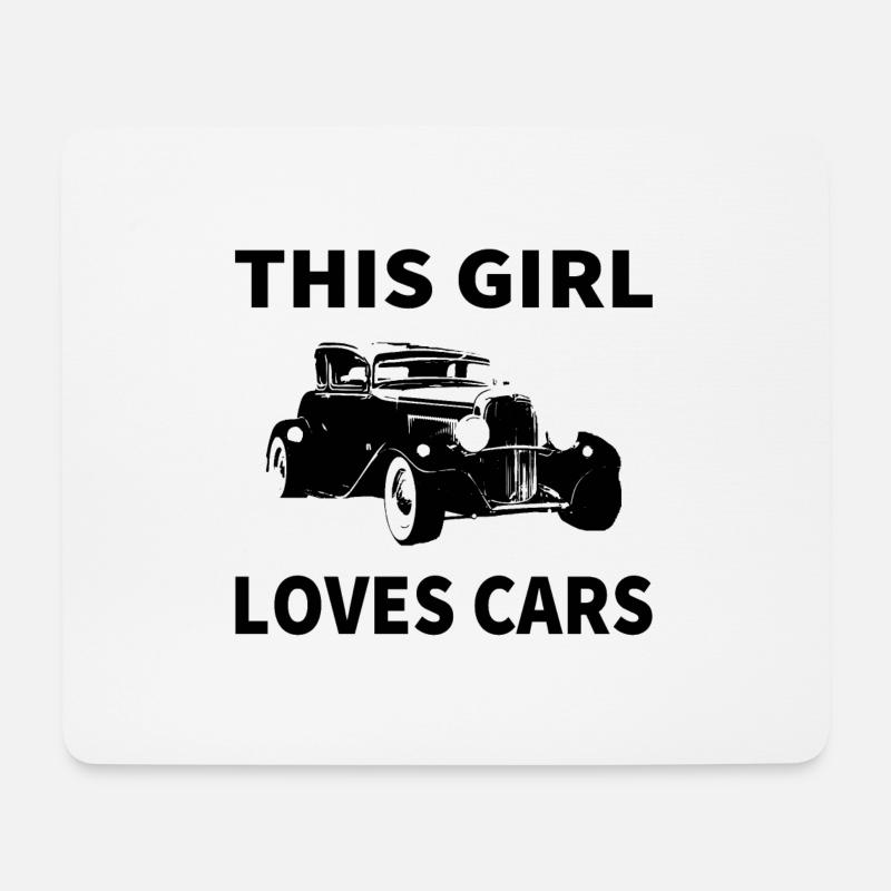 Auto - Mousepad (Querformat) - Weiß