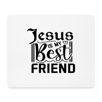 Jesus is my Best Friend - Mousepad (Querformat) - Weiß - Vorne