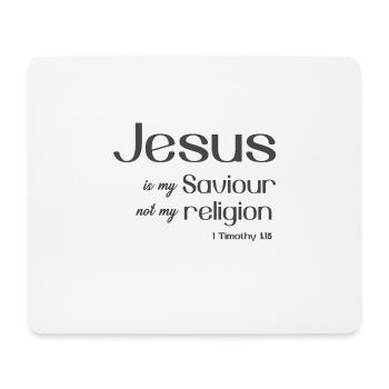Christian Design Jesus ist mein Erlöser, nicht mein - Mousepad (Querformat) - Weiß - Vorne