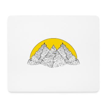 Sun and Mountains - Mousepad (Querformat) - Weiß - Vorne