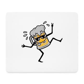 Dancing Cool Party Bière - Tapis de souris (format paysage) - blanc - Devant