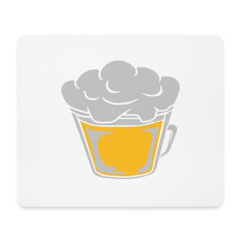 Draufsicht von oben Bier - Mousepad (Querformat) - Weiß - Vorne