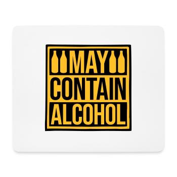 Hinweis May Contain Alcohol - Mousepad (Querformat) - Weiß - Vorne