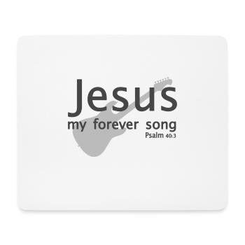 Conception chrétienne Jésus Mon chant pour toujours Psaume 40 - Tapis de souris (format paysage) - blanc - Devant