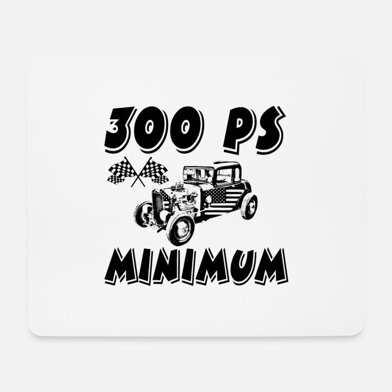 Auto - Mousepad (Querformat) - Weiß