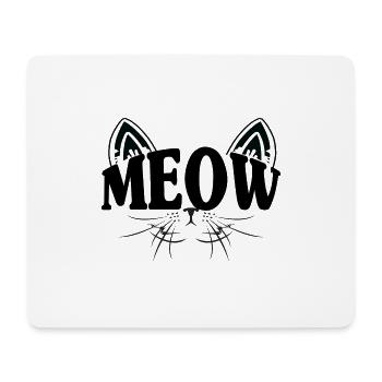 Meow Katze Miau - Mousepad (Querformat) - Weiß - Vorne