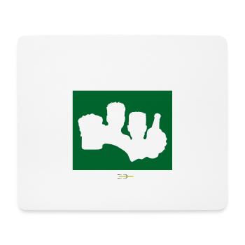 Bier Liga Logo ABI-Treff Jahr Blanko Grün 2 weiß - Mousepad (Querformat) - Weiß - Vorne