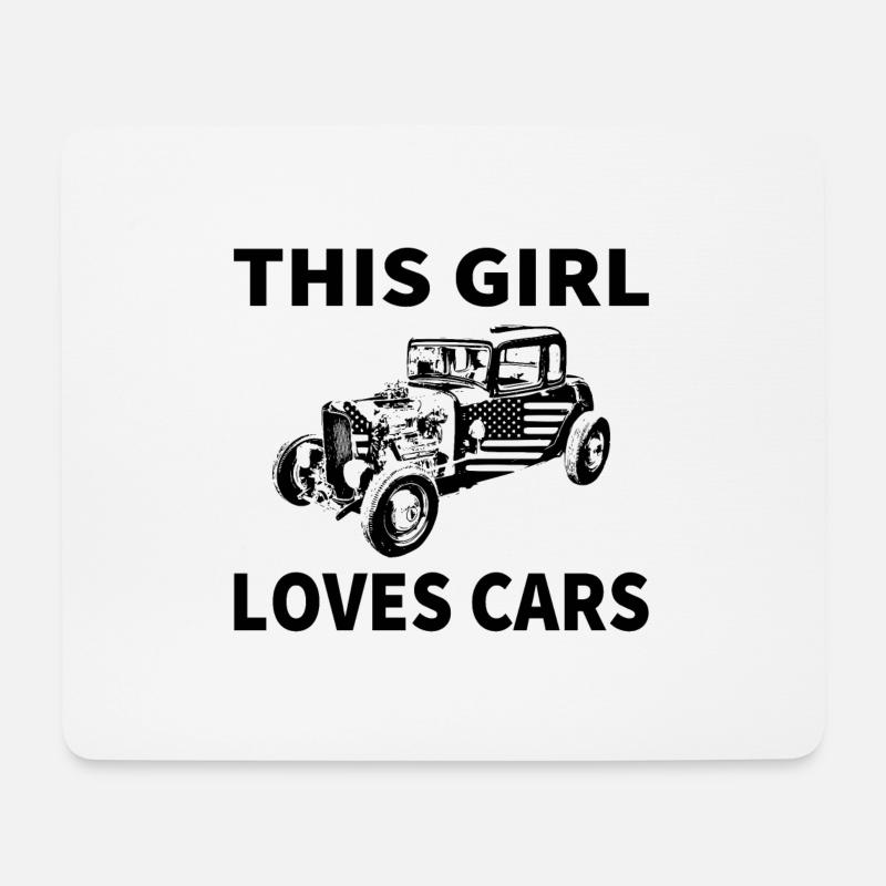 Auto - Mousepad (Querformat) - Weiß