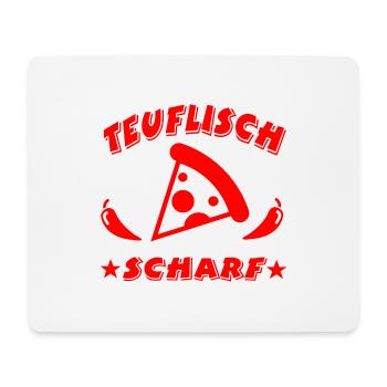 Pizza - Mousepad (Querformat) - Weiß - Vorne