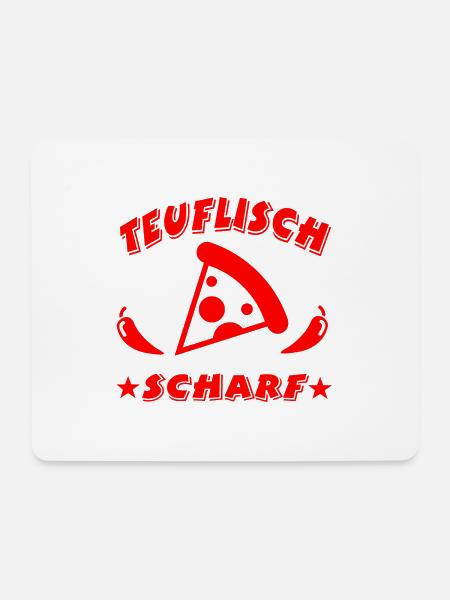 Pizza - Mousepad (Querformat) - Weiß