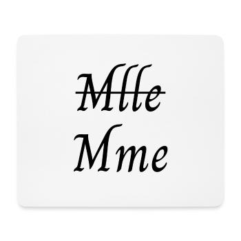 Mlle / Mme - Tapis de souris (format paysage) - blanc - Devant
