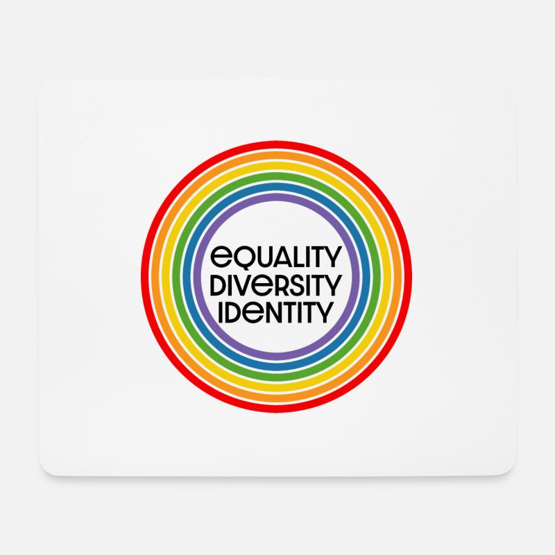 equality diversity identity LGBT lgbtqi queer - Mousepad (Querformat) - Weiß