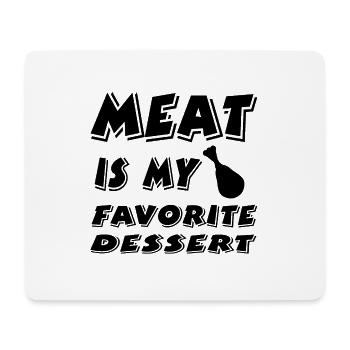Fleisch - Mousepad (Querformat) - Weiß - Vorne