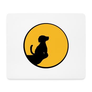 Moon Cliff Sitting Dog - Mouse Pad (horizontal) - white - Front