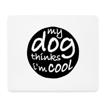 Dog thinks in the cool - Mouse Pad (horizontal) - white - Front