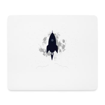 Silhouette Rakete hebt ab - Mousepad (Querformat) - Weiß - Vorne