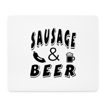 Bier - Mousepad (Querformat) - Weiß - Vorne