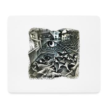 Escher Style - Mousepad (Querformat) - Weiß - Vorne