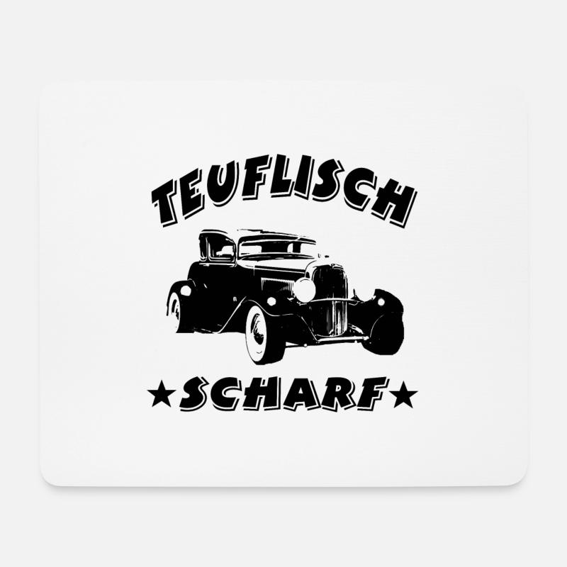 Auto - Mousepad (Querformat) - Weiß