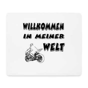 Motorrad - Mousepad (Querformat) - Weiß - Vorne