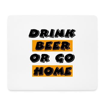 Bier - Mousepad (Querformat) - Weiß - Vorne