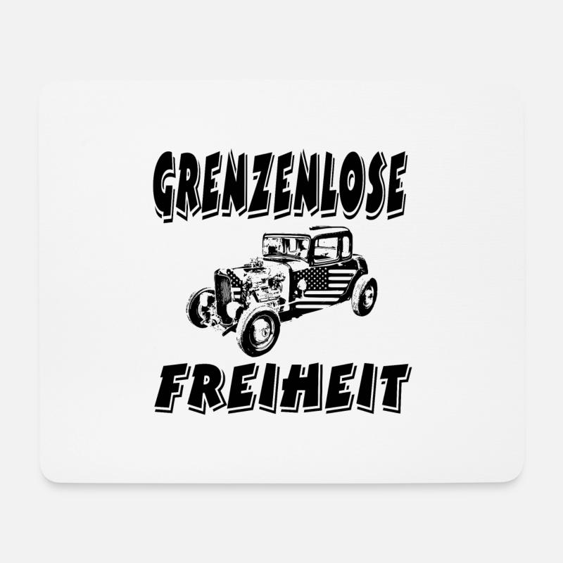 Auto - Mousepad (Querformat) - Weiß