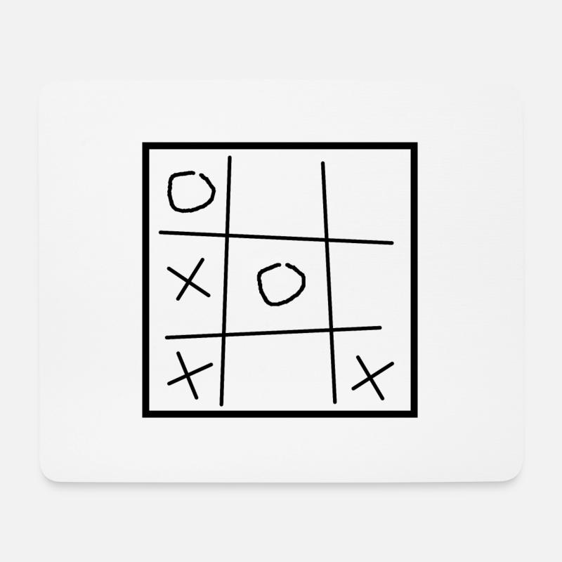 Tic Tac Toe | Game | Symbols - Mouse Pad (horizontal) - white