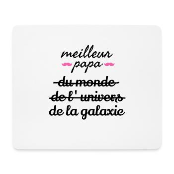 meilleur papa !! - Tapis de souris (format paysage) - blanc - Devant