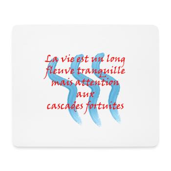 La vie est un long Fleuve tranquille - Tapis de souris (format paysage) - blanc - Devant