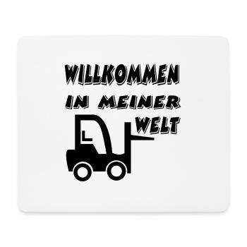 Gabelstapler - Mousepad (Querformat) - Weiß - Vorne