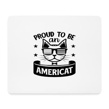 Proud to be an Americat Lustige Katze - Mousepad (Querformat) - Weiß - Vorne